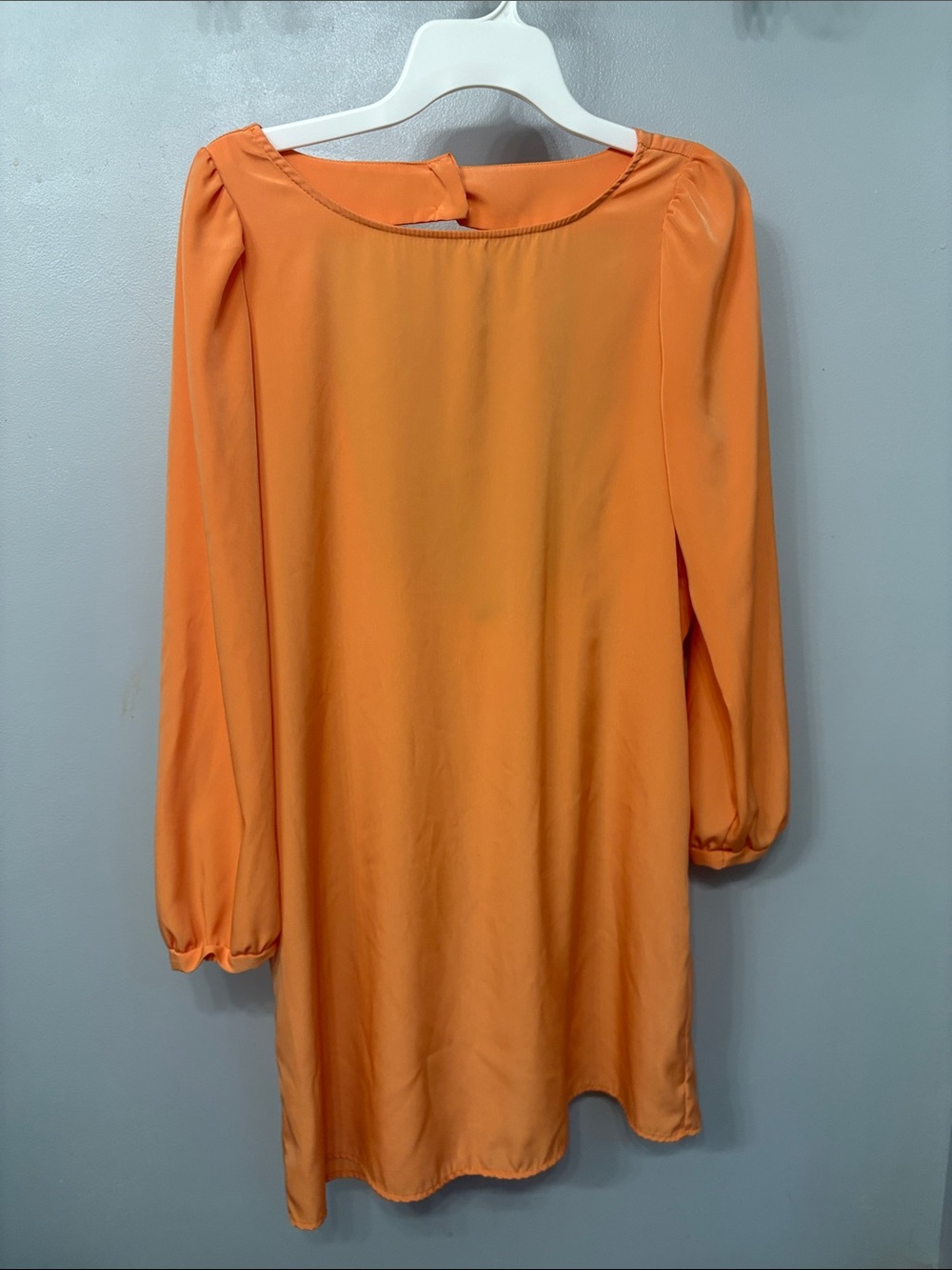 Honey Punch Orange Long Sleeve Shift Dress